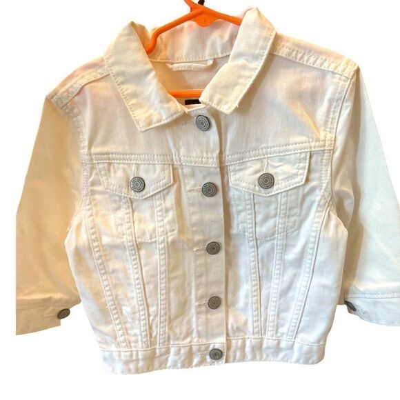 NWT Girls Gap White Jean Jacket - Picture 1 of 3